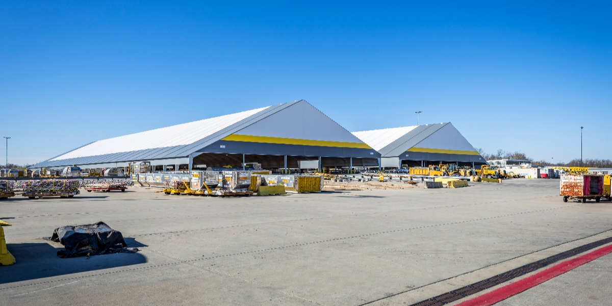 Why choose a tension fabric for an aviation hangar?