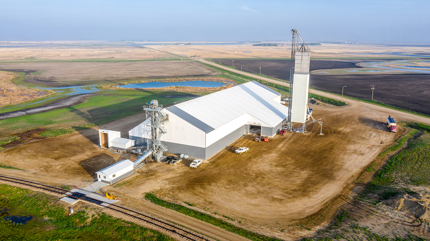 fabric grain storage building in North Dakota