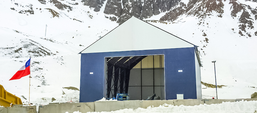 Andes Mountains Building in Harsh Weather