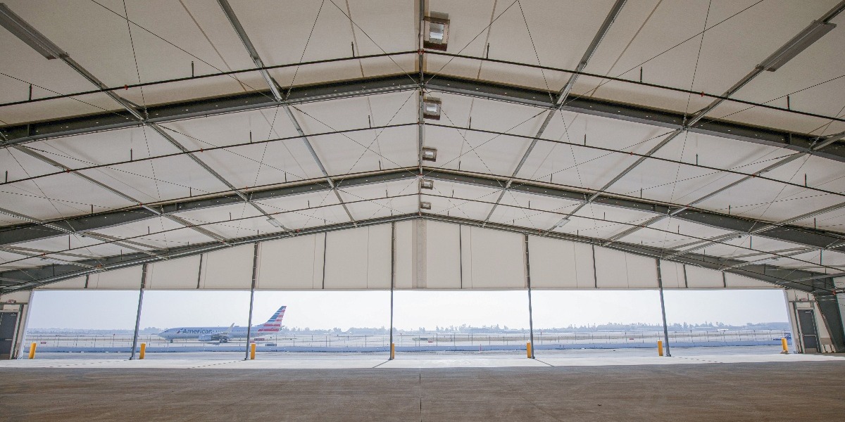 Ontario Airport - tension fabric logistics and storage facility 