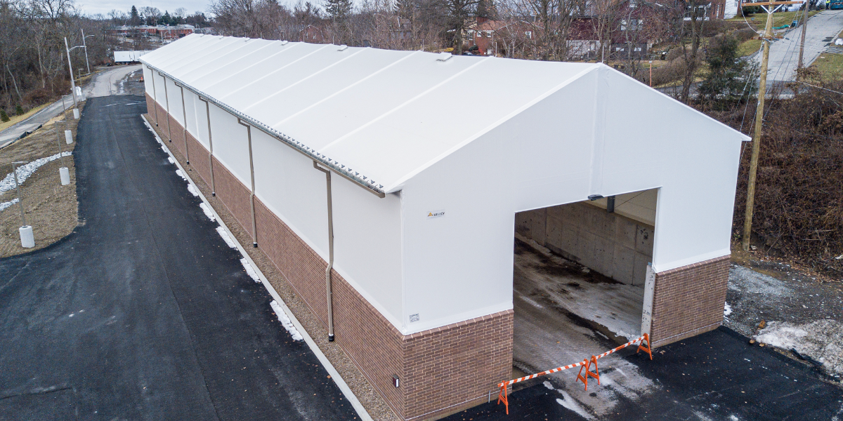 Municipal salt storage solutions - Legacy Building Solutions tension fabric buildings