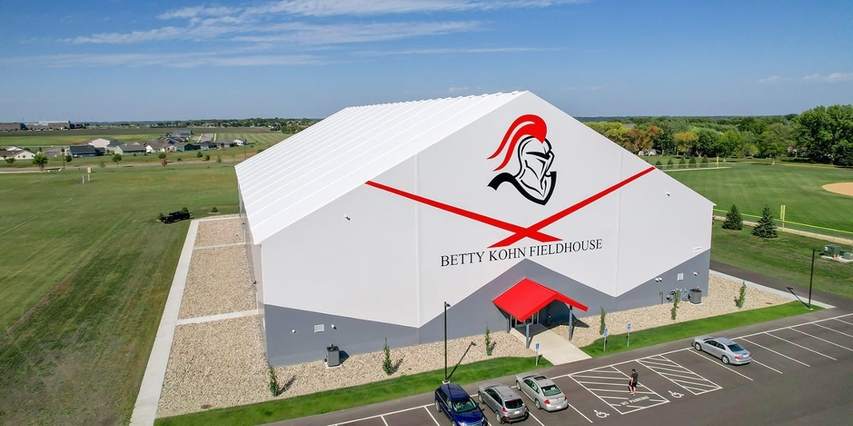 Martin Luther College Field House in New Ulm, MN - Legacy Tension Fabric Structure