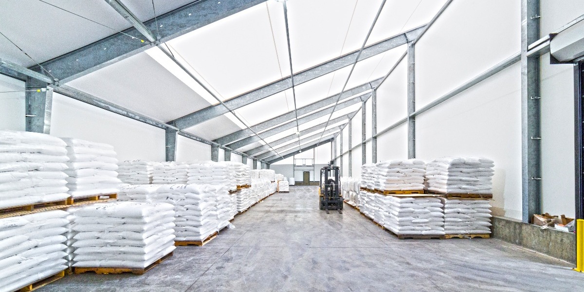 Tension fabric storage structure