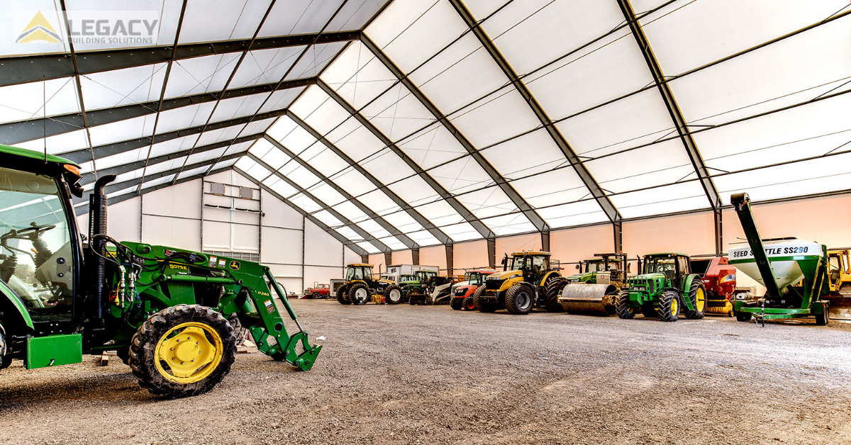 MN Native Landscapes tension fabric building for cold storage